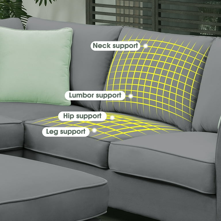 Churanty Modular Sectional Sofa with Storage Ottoman Couch L Shape