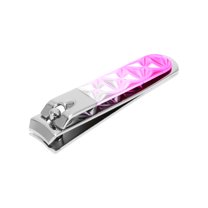 Unique Bargains 1 Pc Portable Gradient Small Flat Nail Clippers Toenail Clippers Rose Red