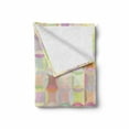 thumbnail image 2 of Pastel Soft Flannel Fleece Throw Blanket, Retro Pattern Polka Dots Overlapping Ring Shapes Squares Colorful Funky Print, Cozy Plush for Indoor and Outdoor Use, 70" x 90", Multicolor, by Ambesonne, 2 of 6