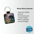 thumbnail image 2 of Fantasy Mushroom Forest Path Faux Leather Square Keychain, 2 of 7