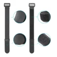 thumbnail image 3 of Cable Ties Reusable Self Adhesive Black Width 20mm Nylon Strap Reverse Buckle Line Wire Organizer Hook Loop Bundle Fastener 20x500mm 10 pieces, 3 of 5