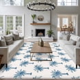 thumbnail image 4 of Blue Palm Trees Area Rug 5x7 Washable Rug Non Slip Summer Botanical Tropical Plants Large Area Rug Soft Stainresistant Indoor Floor Carpet for Living Room Bedroom Home Office Dining Room Nursery, 4 of 8