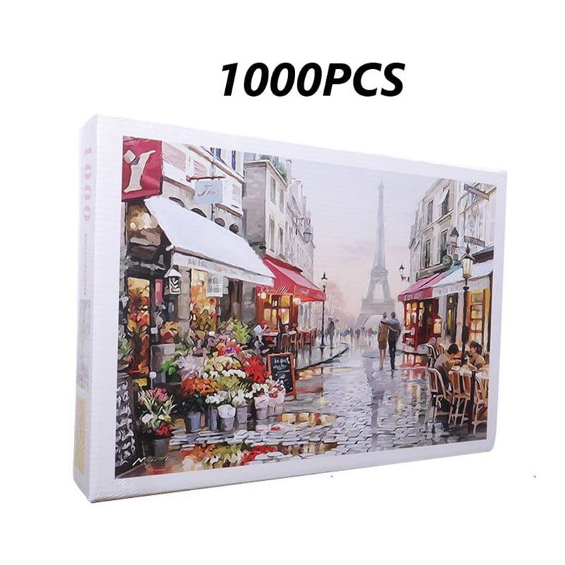 EDUCATIONAL 1000 PIECE JIGSAW PUZZLES PARIS FLOWER STREET KIDS ADULTS PUZZLE TOY 