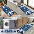 thumbnail image 6 of Blue Tie Dye Flower Mandala Pattern Kitchen Rug Mat,Kitchen Runner Rugs Non Skid Washable,Decorative Kitchen Floor Mats for Kitchen,Sink,Laundry,17"x47.2", 6 of 7