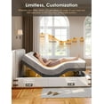 thumbnail image 2 of Koorlian Queen Adjustable Bed Frame with Remote, Home Adjustable Bed Base with Head and Foot Incline, USB Charging, Underbed Lighting, Electric Adjustable Beds with 12 inch Legs, 2 of 7