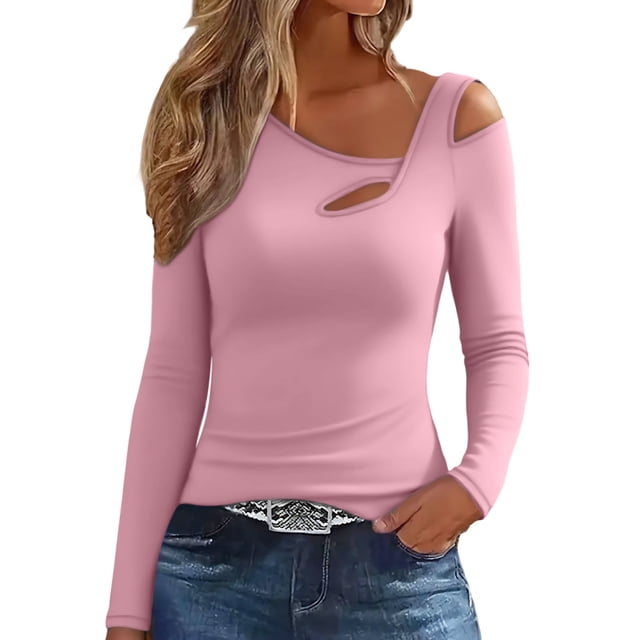 WRKEKC Haut Ajusté pour Femmes Couleur Unie Col Rond Col Montant Doublé Thermique Couche de Base Manches Longues pour Femmes Superposition Décontractée