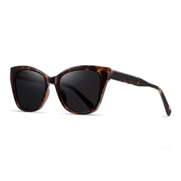 KANASTAL Cat Eye Sunglasses Polarized for Women Men Tortoieshell Acetate-TR90 Frame Retro Fashion Pointy Party Sun Glasses Driving Traveling Black Lens