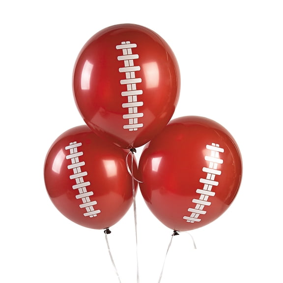 Football Print Latex Balloons - Party Decor - 12 Pieces