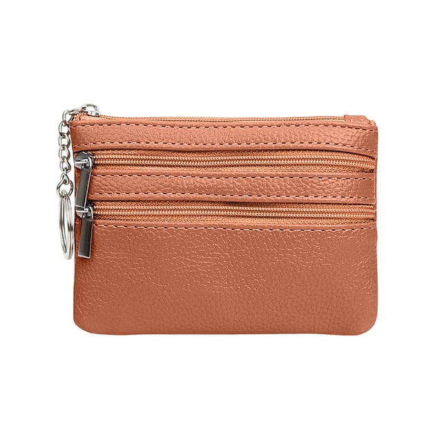 Huanglei Women Men Small Purse Wallet Compact Zipper Pocket Change Holder For Daily Use Lightweight Travel Organizer
