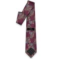 thumbnail image 2 of Men's Elegant Maroon Wedding Ties: Floral, Skinny & Cravat Burgundy Neckties for Groom, Father, and Groomsman - Perfect for Weddings in Dark Red, by Bow Tie House (Wine Red, Slim 2.35"), 2 of 6