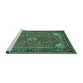 thumbnail image 2 of Ahgly Company Machine Washable Indoor Rectangle Persian Turquoise Blue Traditional Area Rugs, 6' x 9', 2 of 4