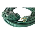 Hyper Tough 25FT 16AWG 3 Prong Green Triple Outlet Outdoor Extension