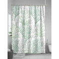 thumbnail image 5 of Fsddascl Sage Green Coral Coastal Shower Curtain Set - 36" x 78" Washable Bathtub Curtain with 12 Hooks, Summer Beach Seaside Nautical Waterproof Fabric Stall Shower Curtains for Bathroom/Bathtub, 5 of 6