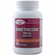 Simethicone 180 mg Gas Relief Generic for Phazyme Ultra Strength 180 Softgels