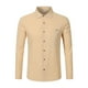thumbnail image 4 of pstuiky Camisas de manga larga de invierno para hombre, Camisa tipo cárdigan de manga larga con botones y bolsillos informales de color liso para hombre salir tops s, 4 of 8