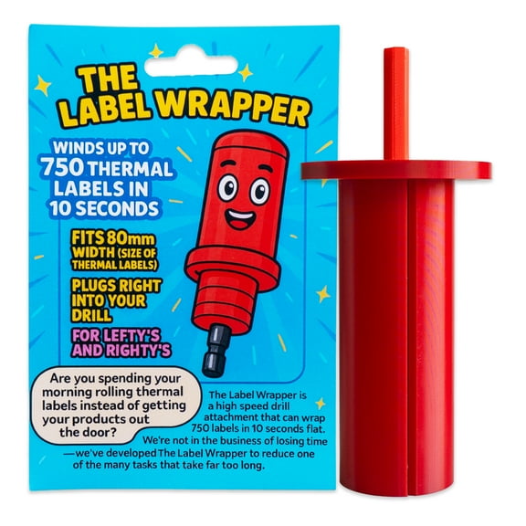 The Label Wrapper, Rewinder Thermal Printer Labels, High Speed Attachment