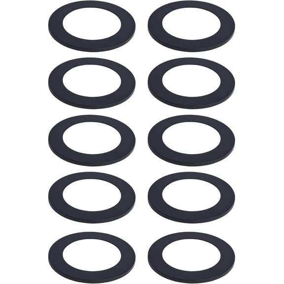 Satco 80-2902 6-Inch Flat Wafer Downlight Trim Matte Black Round Retrofit Accessory Compatible S11892 S11896 Plastic Construction (TRIM ONLY) 10 Pack