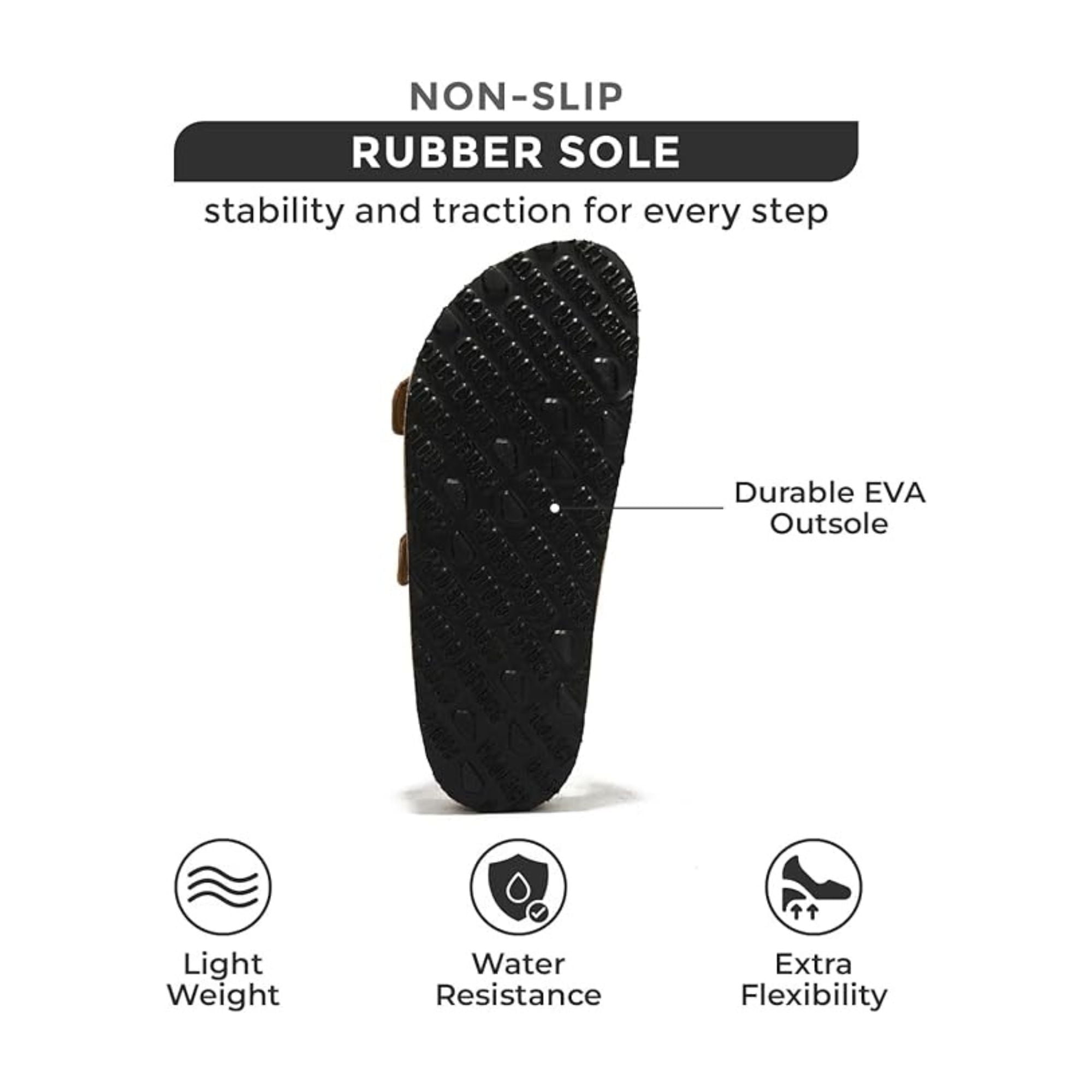 Project Cloud 100% Genuine Leather Cork Footbed Womens Sandals, Slippers for Women (Venita)