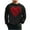 Black, variant on WREESH Men's Graphic Sweatshirts Valentine's Day Heart Printed Crewneck Sweatshirts Casual Pullover Tops Spring Black