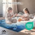 thumbnail image 4 of ODIKA 5'x7' Machine Washable Non-Slip Area Rug, Breeze Grey & Floral High Traffic Rug, Blue, 70913, 4 of 7