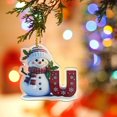 thumbnail image 5 of Christmas Letter Ornaments With Snowman,2025 Alphabet Pendant Decor, 2D Acrylic Ornament With Gold Cord Loop,Easy to Hang,Great for Christmas,Easter,Anniversaries,Birthday Celebrations, 5 of 6