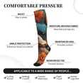 thumbnail image 3 of Lsque Vintage Colorful Flower French Bulldog Pattern Sport Compression Socks for Men & Women 15-20 mmHg Knee High Nurse Pregnant Running Medical and Travel Athletic, 3 of 6