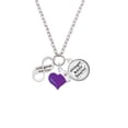 thumbnail image 2 of Delight Jewelry God Gave Me You Infinity Sign - Purple Heart Nurse Strong Zoe Necklace, 2 of 4