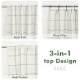 thumbnail image 4 of DriftAway 2 Panels 100% Blackout Windowpane Plaid Linen Curtains Double Layer Drapes for Bedroom 90 Inches Long Farmhouse Thermal Insulated 3.25 Inch Rod Pocket Back Tab for Living Room Loden Green, 4 of 8