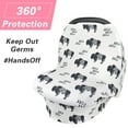 thumbnail image 4 of Amerteer Carseat Canopy & Nursing Cover, Stretchy & Ultra Soft Breastfeeding, Car seat & Stroller, Shopping Cart Covers for Boys or Girls, Best Stretchy Infinity Scarf and Shawl-Ink Buffalo, 4 of 9