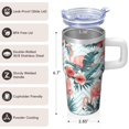 thumbnail image 3 of Flamingo Tumbler with Handle 20OZ BPA Free Coffee Mug Perfect Gifts for Women Flamingo Lovers Suitable for Birthday Christmas Occasions Commute Trips, 3 of 6