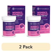 (2 pack) Sunwarrior Active Performance Women’s Probiotic Capsules for Gut Health, 50 Billion CFU, 30 Count