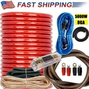 Powerful Complete 0 Gauge Amp Kit Amplifier Install Wiring 0 Ga Wire Cable 5000W