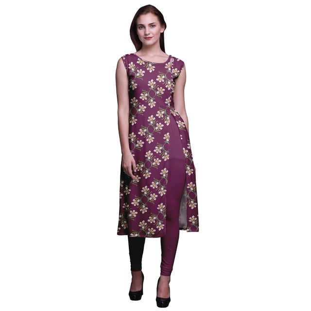 Bimba Robe Kurti Longue Imprimée Tunique Droite Robes pour Femmes Haut Indien