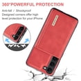 thumbnail image 3 of Case for Samsung Galaxy S24 Plus, Wallet Phone Case with Detachable Card Holder for Samsung Galaxy S24 Plus Kickstand Magnetic 2 in 1 Design Case, Premium PU Leather Shockproof Protective Cover, Red, 3 of 9