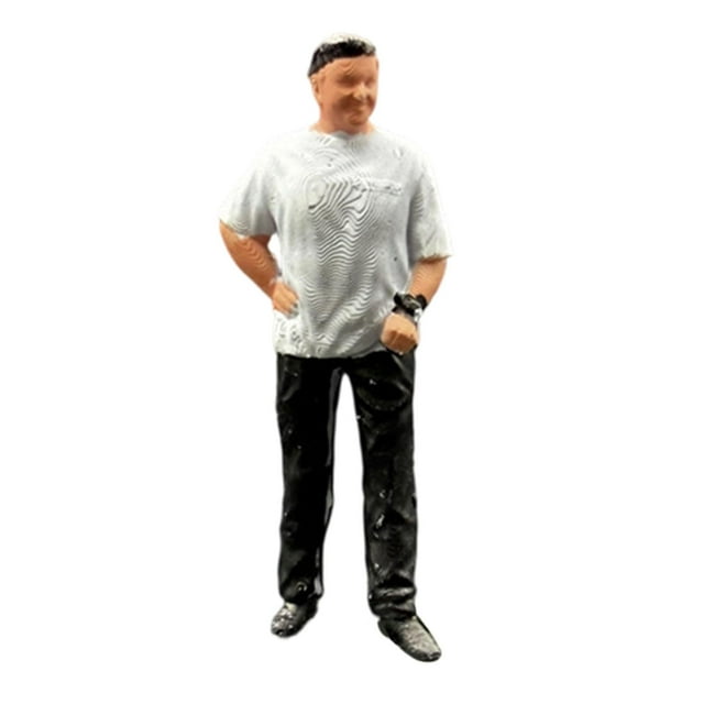 Xuanheng 1/64 Miniature Figure Human Figure Model for Photography Crafts Model Trains Standing Man