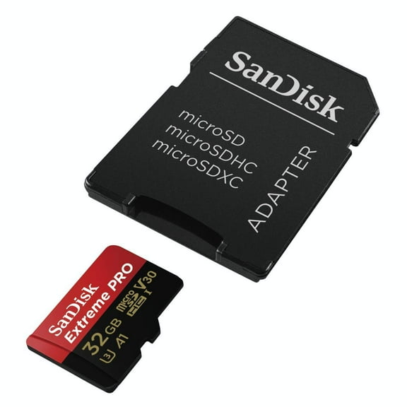 SanDisk Extreme PRO MicroSDHC Memory Card Plus SD Adapter up to 100 MB/s 32GB