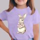 thumbnail image 1 of Blusas y camisas de manga corta con cuello redondo Camiseta estampada de manga corta de Pascua para niños Cuello redondo Manga corta Casual Versátil Para niñas Niños Top de poliéster, 1 of 5