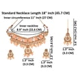 thumbnail image 4 of Efulgenz Indian Jewelry Choker Necklace Maang Tikka Earrings Bollywood Wedding Crystal Kundan Necklace Earrings Head Chain Set, 4 of 6