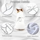 thumbnail image 2 of Zhuge Albornoz para perros, toalla de baño con capucha absorbente de microfibra de secado rápido, color blanco para cachorros, perros pequeños, medianos y grandes, gatos (L, blanco), 2 of 5