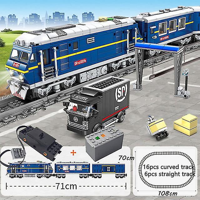 Train Sets Building Blocks | City Haul Train Heavy | New Train Set - New City -sebneei