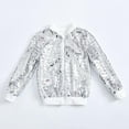thumbnail image 2 of JIUKE Girls Sequin Zipper Jacket with Pockets Lightweight Long Sleeve Coat Toddler Glitter Spring Clothes, 2 of 3