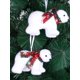 thumbnail image 4 of Decoraciones navideñas colgantes de oso blanco, adornos de árbol de Navidad, estatuillas de oso polar, decoración para exteriores, 1 pieza, 4 of 4