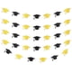 thumbnail image 1 of Decoraciones de graduación 2023, pancarta de estrella con gorro dorado y negro de cartulina ecológica, guirnalda preencordada para suministros de fiesta de graduación universitaria, 1 of 5