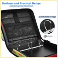 thumbnail image 4 of Heart-black Cats Printed Zipper Binder with Handle&Shoulder Strap 2 inch 3 Ring 500+300 Sheet Capacity File Folder Organizer, 4 of 8