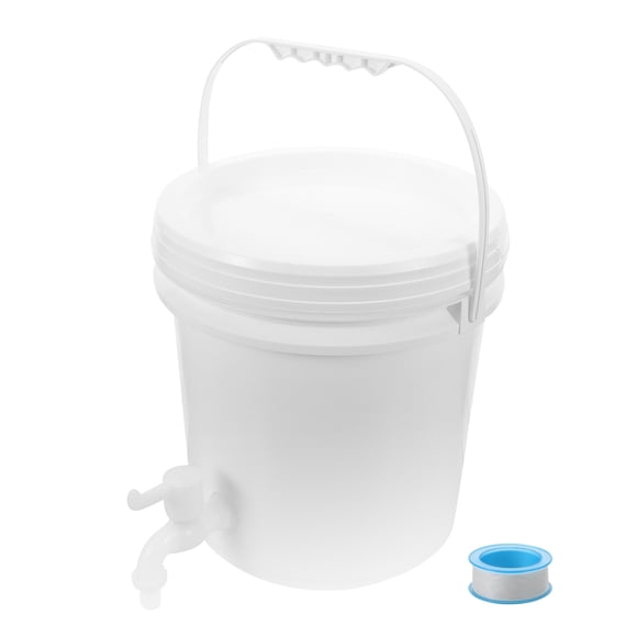 Phenofice Portable Water Container with Faucet for Outdoor Camping and Storage, 10 Liter Plastic Water Tank, White