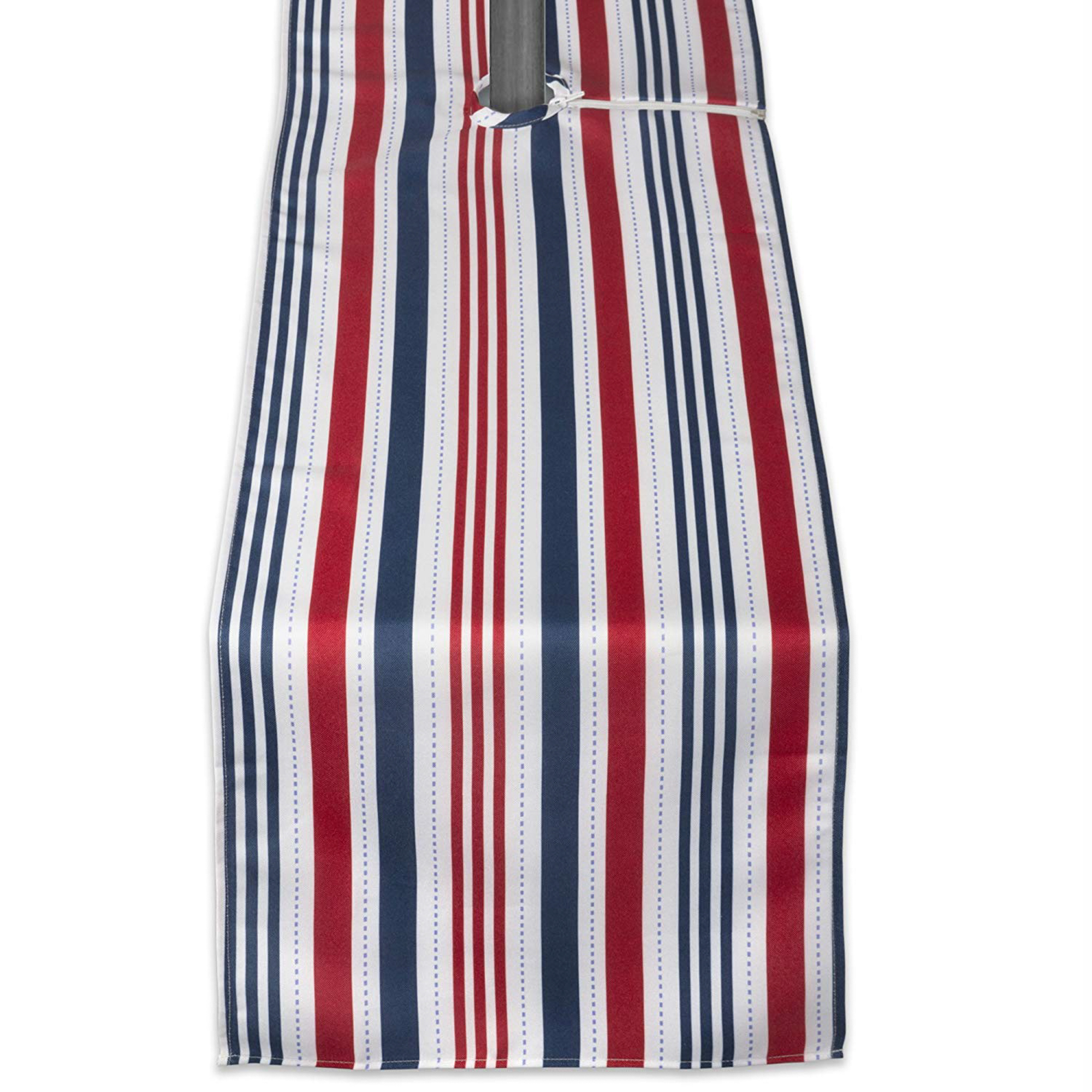 DII Patriotic Stripe Outdoor Table Runner With Zipper