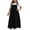 Black, variant on Plus Size Jumper Dress for Women Loose Overall Pinafore Dresses Adjustable Straps Wide Hemline with Pockets Baggy Style