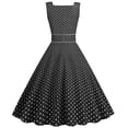 thumbnail image 4 of Sngxgn Womens Summer Deep V Neck Knotted Tiered Elegant Mini Short Swing Skater Dresses(Black,M), 4 of 5