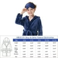 thumbnail image 5 of MGEOY Boys Girls Robe Soft Hooded Flannel Bathrobes for Kids With Silk Eye Sleep Mask, 5 of 7