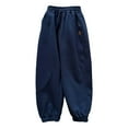 thumbnail image 4 of Tween Sweatpants Girls Athletic Sweatpants with Pockets Adjustable Drawstring Loose Fit Girls Navy Sweatpants Boy Pants 12-13 Years, 4 of 4